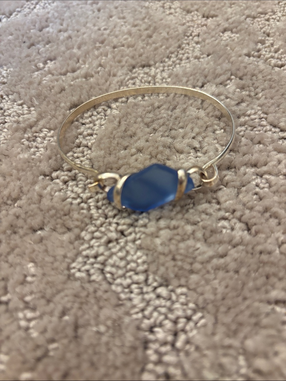 Blue Stone Bangle Bracelet